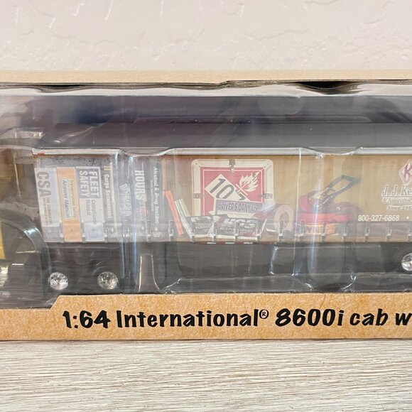 New JJ Keller Collectible Truck 1:64 International 8600i Cab Curtainside Trailer - Picture 3 of 9